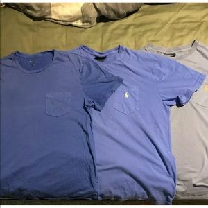 LOT OF 3 Ralph Lauren Polo T Shirts Size L